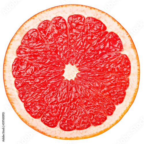 Obraz na płótnie grapefruit isolated on white background, full depth of field