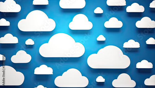 Whimsical Cloud Shapes in the Sky Generative AI