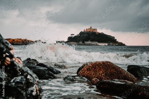 St Michaels Mount Crashing Waves photo
