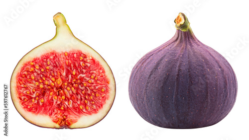 fig isolated on white background, full depth of field photo