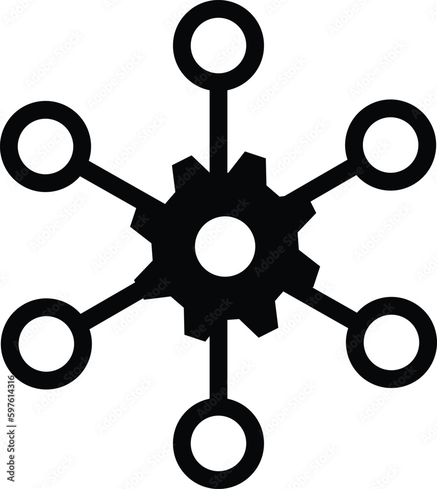 Obraz premium multichannel marketing icon, network 