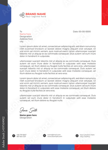 Luxury business letterhead template