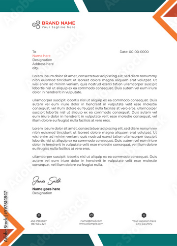 Luxury business letterhead template