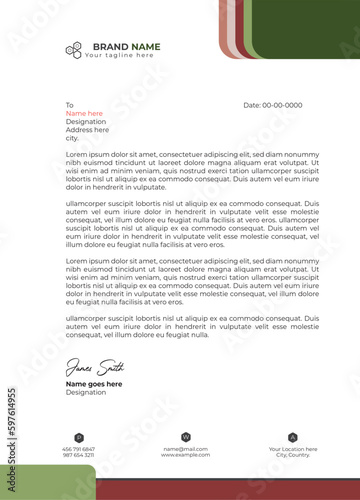 Luxury business letterhead template