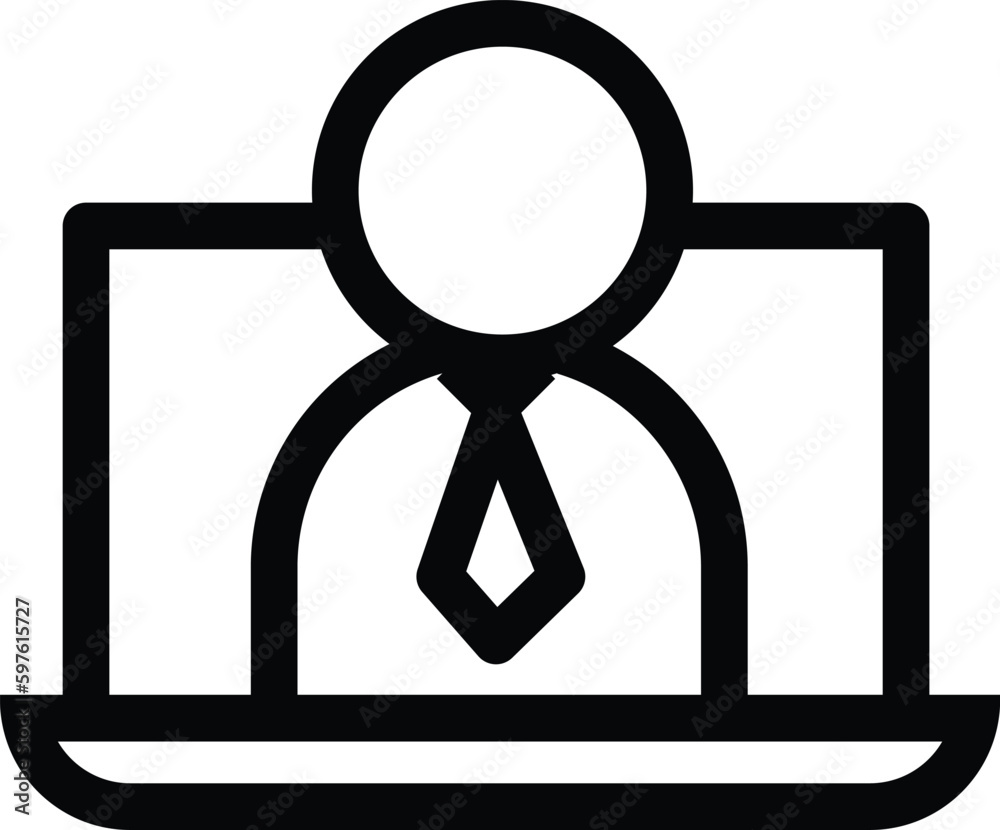 online meeting, online business icon online meeting, online business icon