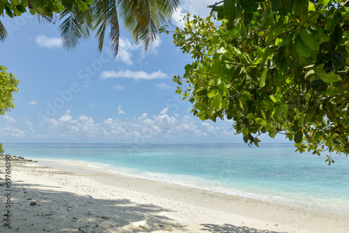 Art beautiful untouched tropical sea beach