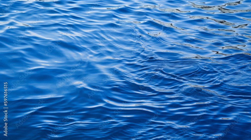 Fototapeta premium Blue sea water. Illustration AI Generative.