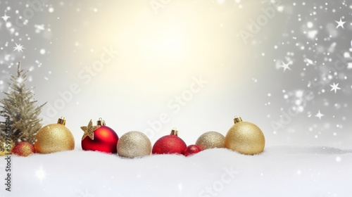 Merry Christmas background. Illustration AI Generative