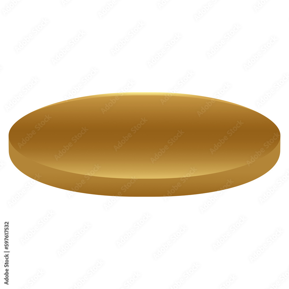 Gold Podium Display Circle 3d Flat Design Gold Podium Display Circle 3d Flat Design