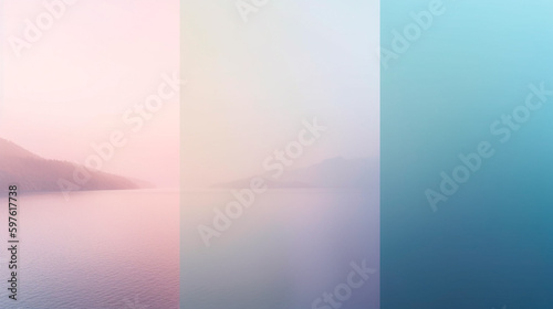 A dreamy pastel color palette evokes a sense of tranquility and calmness in the smooth fog abstract background. Generative AI