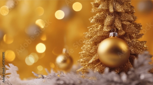 Merry Christmas background. Illustration AI Generative