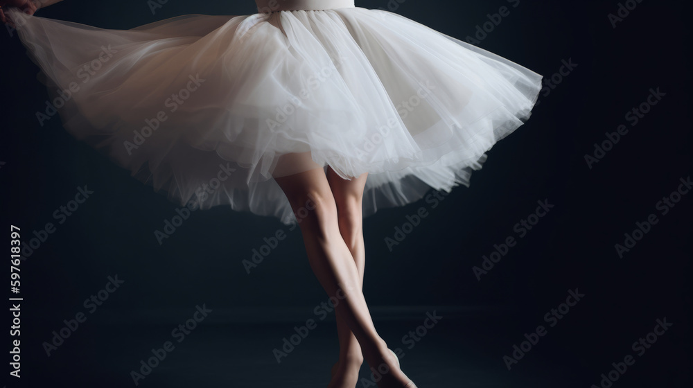 Fototapeta premium Ballerina background. Illustration AI Generative.