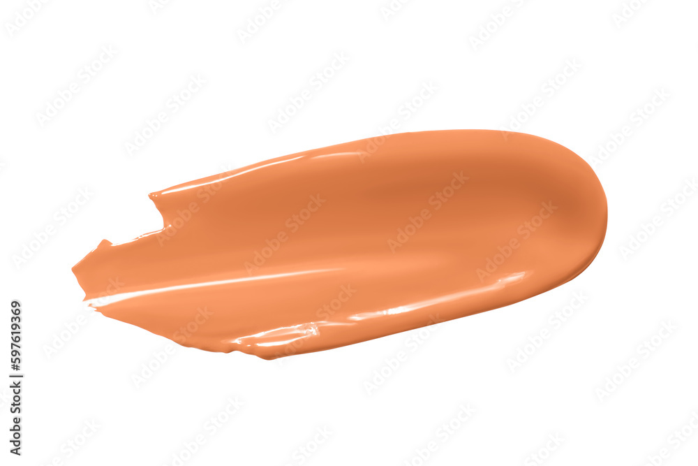 A smear of facial foundation is brown in color. Isolated PNG A smear of facial foundation is brown in color. Isolated PNG