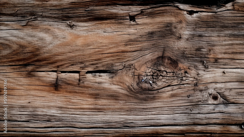 Naklejka premium Wood texture background. Generative AI