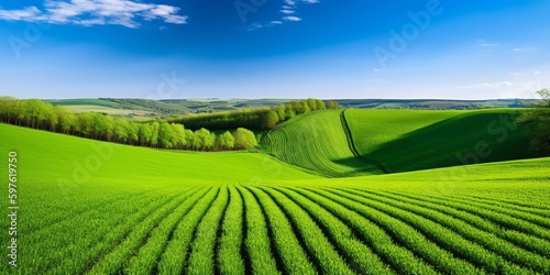 field and blue sky