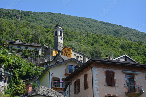 Das Dorf Auressio im Valle Onsernone  Kanton Tessin  Schweiz