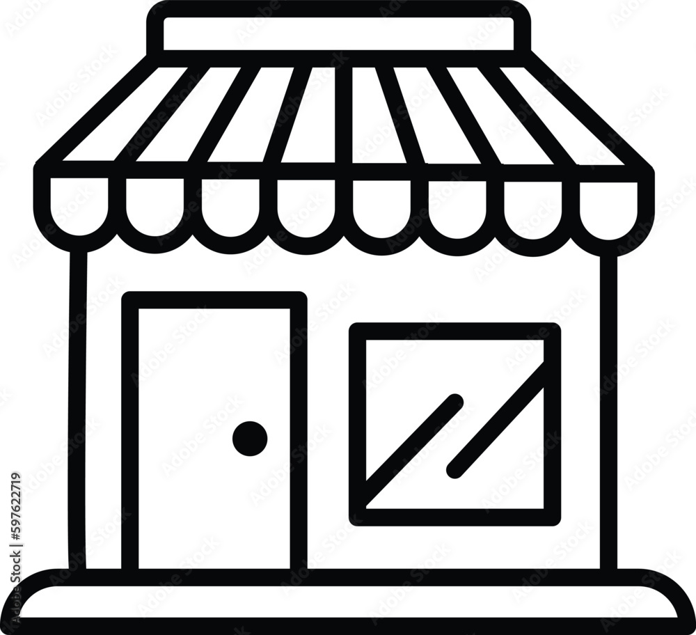 shop store market business outline icon shop store market business outline icon
