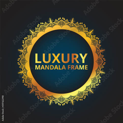 Luxury Golden Mandala Frame Design photo