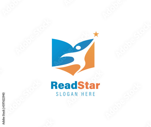 Free Download Education logo template design concept, student progress and success in learning - GFXLoad