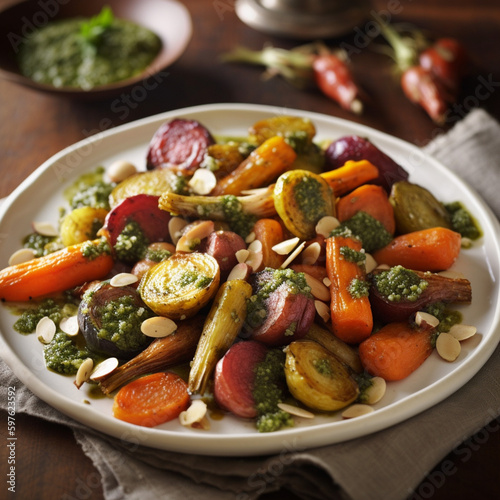 Roasted Root Vegetables Dish