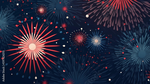 a 4th of July, cover photo / banner, Generative AI