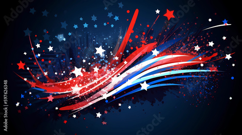 a 4th of July, cover photo / banner, Generative AI