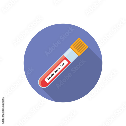 Specific Gravity Blood Test Concept Design. Vector Illustration.