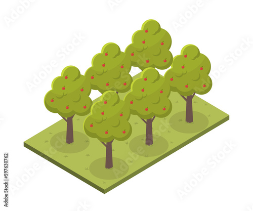Apple trees concept