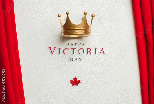 Celebration background for Victoria Day in Canada, Lettering for greeting, invitation card