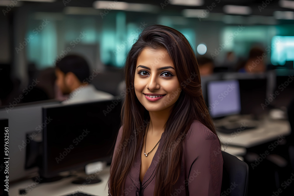 portrait of an Indian IT woman, Business Executive, Indian business Executive, Professional. Generative AI portrait of an Indian IT woman, Business Executive, Indian business Executive, Professional. Generative AI
