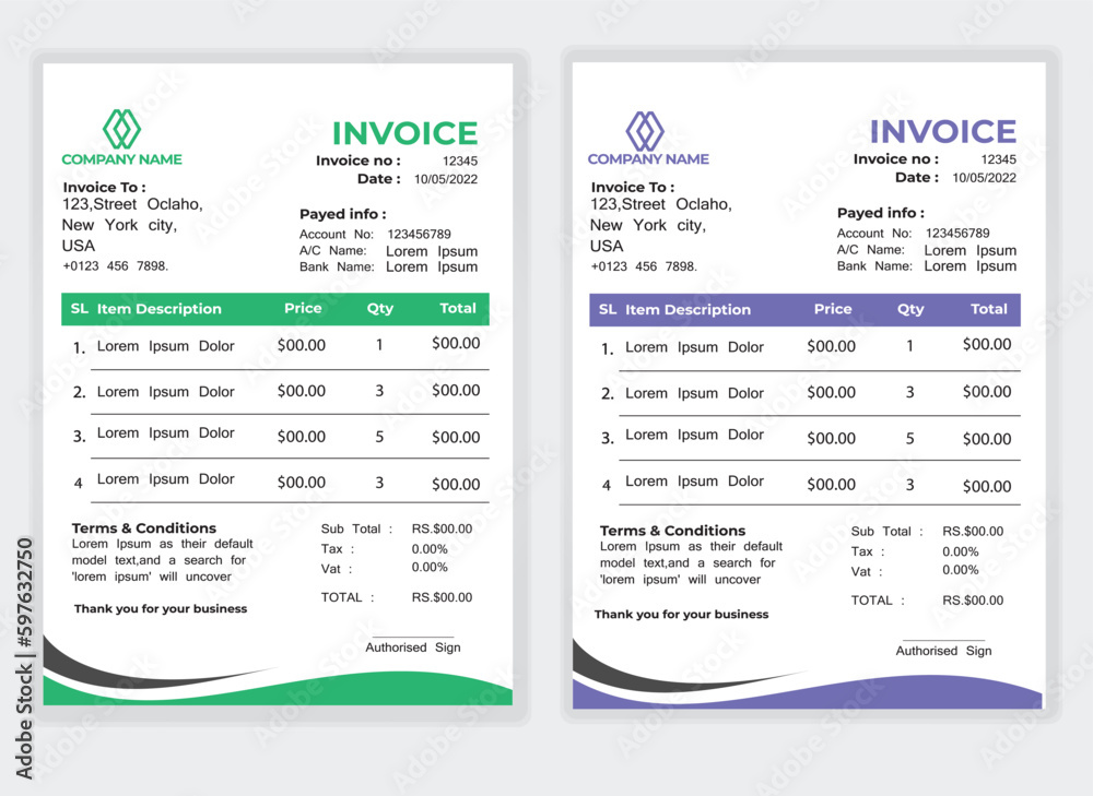 Business Minimal Corporate Invoice design template vector illustration bill form price . Creative template and stationery design payment agreement design template Cash Memo, Vector Quotation Design Business Minimal Corporate Invoice design template vector illustration bill form price . Creative template and stationery design payment agreement design template Cash Memo, Vector Quotation Design