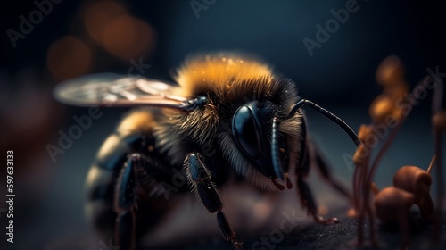 bee on a flower, AI  © emmaz