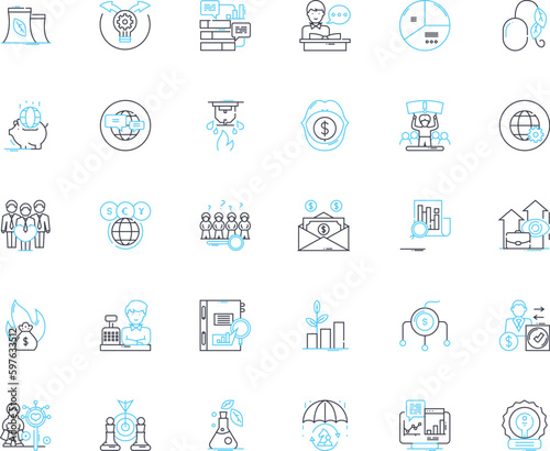 Corporate malpractice linear icons set. Fraud, Embezzlement, Corruption, Misconduct, Scandal, Mismanagement, Unethical line vector and concept signs. Deceit,Dishsty,Bribery outline Generative AI