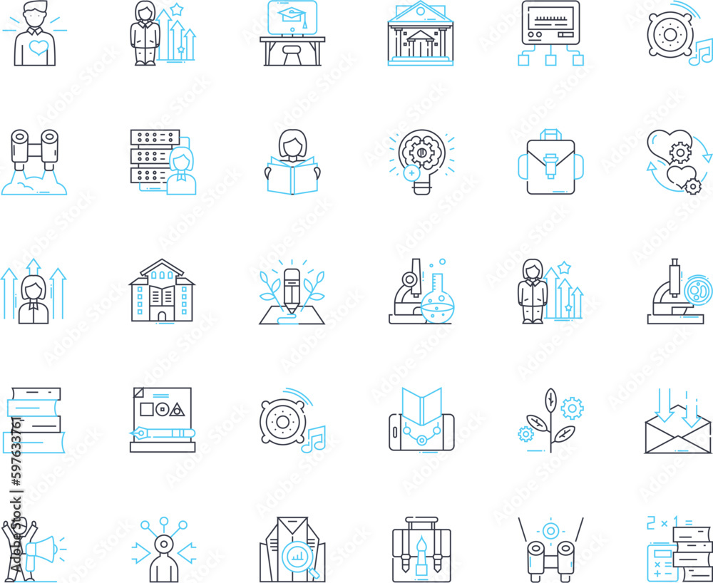 Charity and humanitarianism linear icons set. Philanthropy, Giving, Empathy, Compassion, Generosity, Altruism, Benevolence line vector and concept signs. Kindness,Humanity,Solidarity Generative AI