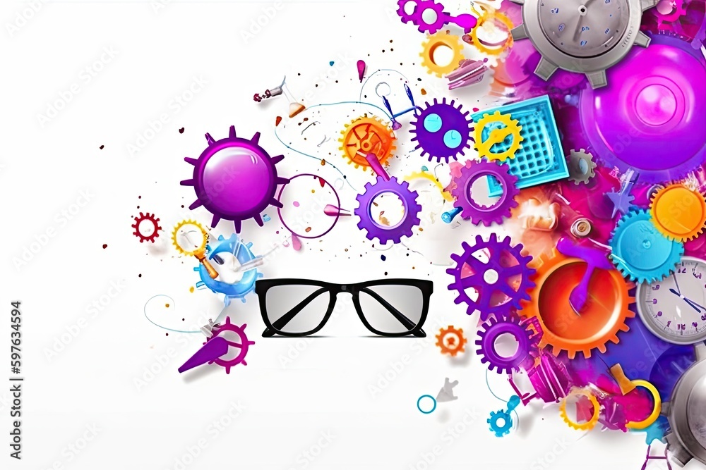 Obraz premium Abstract Fresh School Concept Background Generative AI