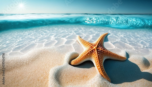 浜辺のヒトデ | starfish on the beach Generative AI 