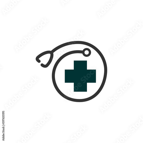 Healthcare logo template. Icon Illustration Brand Identity. Isolated and flat illustration. Vector graphic