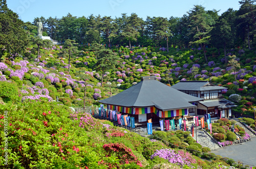 Shiofune Kannon Temple, Buddhist tempel and azalea garden in Ome City, Tokyo photo