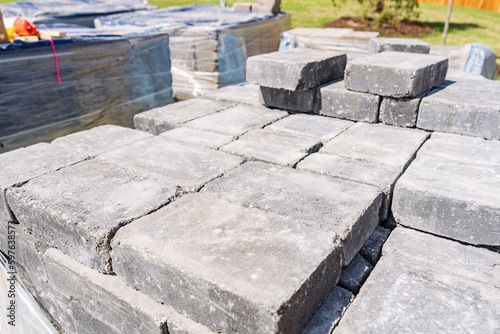 Obraz na płótnie A captivating image displaying the artistry of landscaping, with an array of beautiful rocks intricately arranged. This picture invites nature lovers and design enthusiasts to appreciate the harmony b w salonie