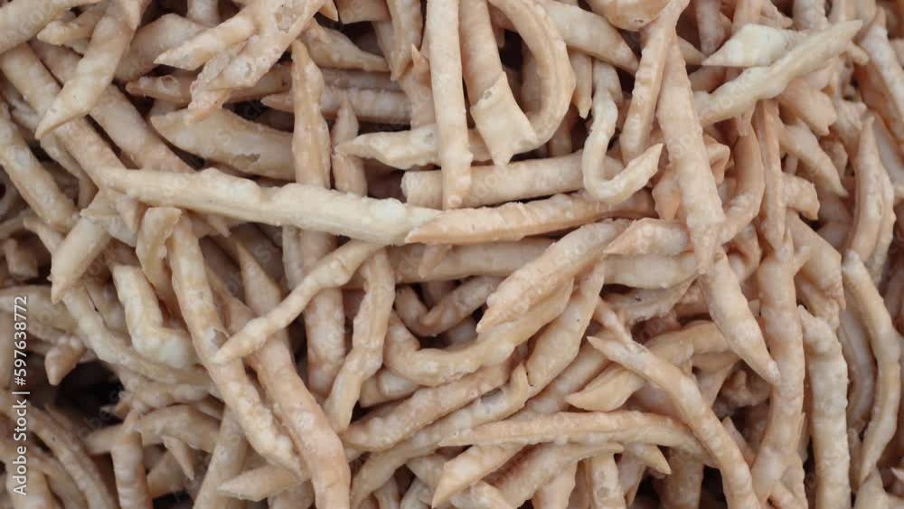 Kucho Nimki, Handmade crunchy salty snack food. Locally called Namak para. Bangla Pohela Baishakh fair's traditional food.