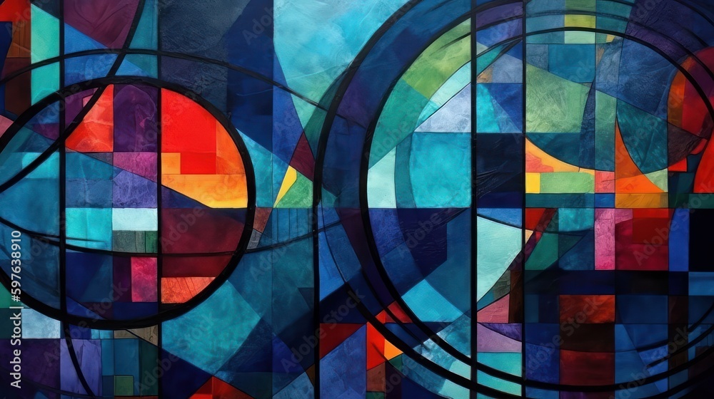 Abstract geometric background. Generative AI Abstract geometric background. Generative AI