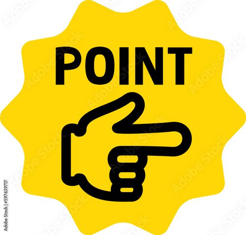POINTの文字と指さしのマーク