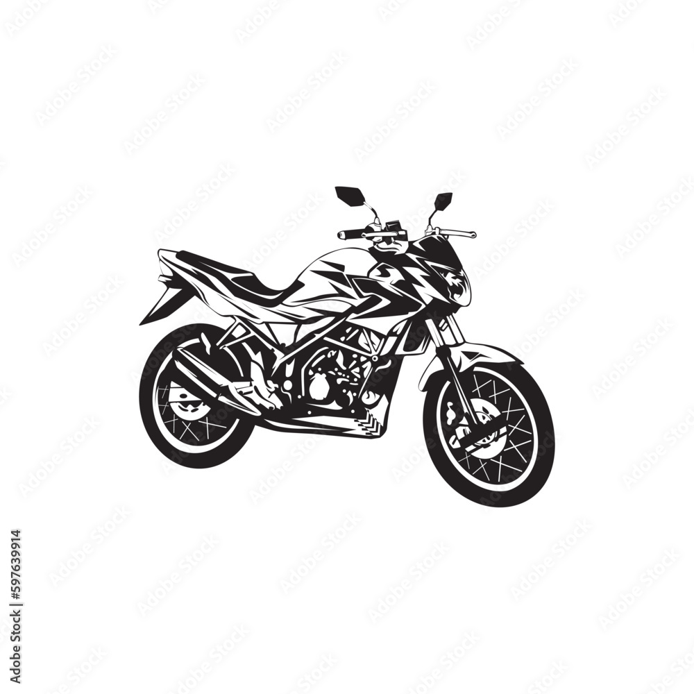 Yamaha Vixion Motorcycle Vector Image