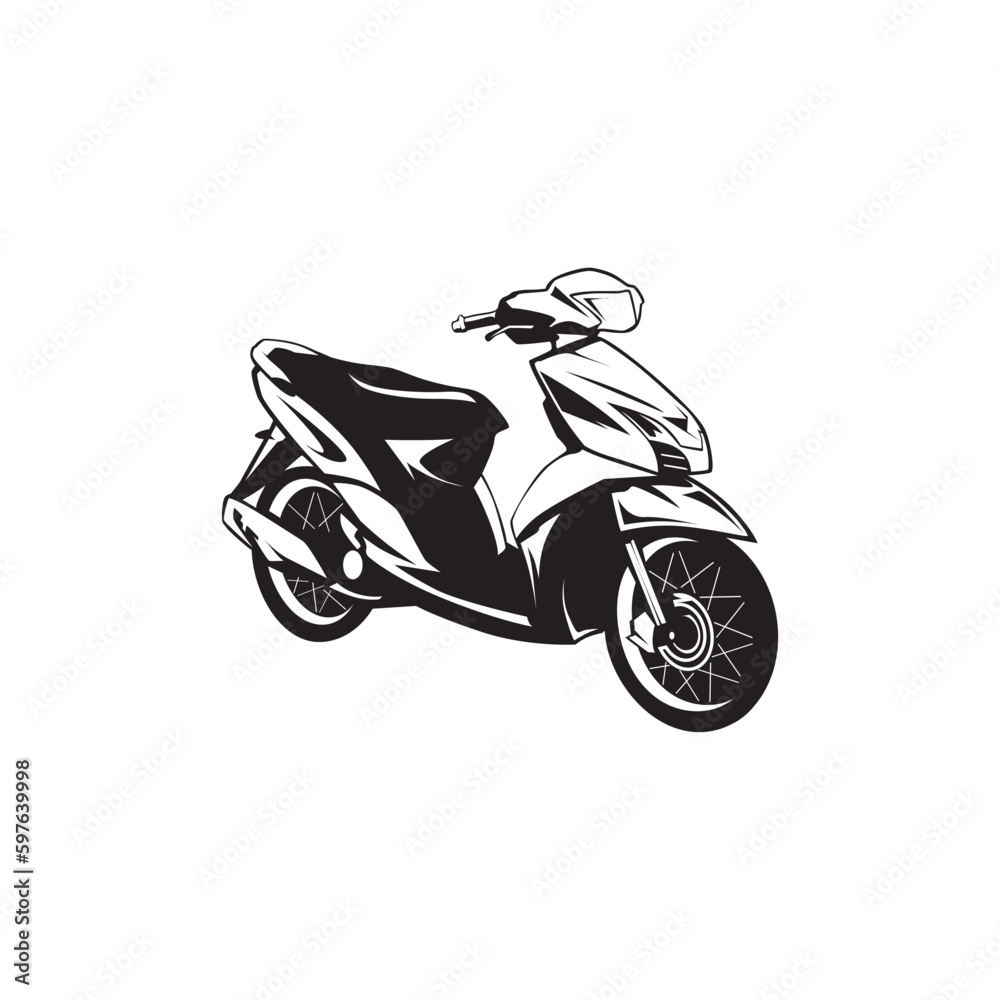 Fototapeta premium matic motor scooter silhouette vector