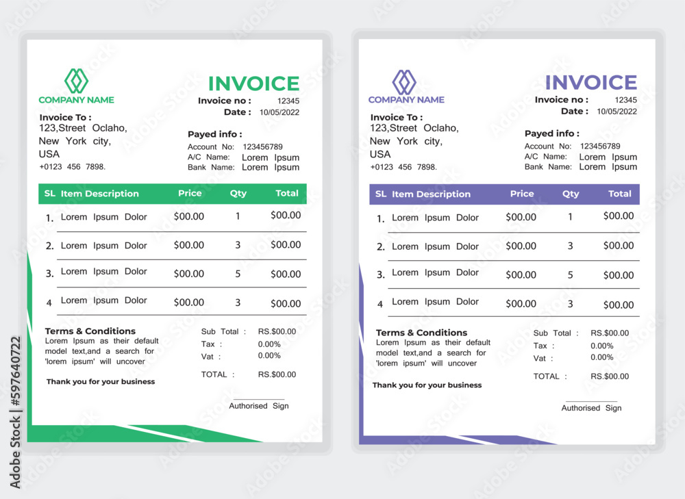 Business Minimal Corporate Invoice design template vector illustration bill form price . Creative template and stationery design payment agreement design template Cash Memo, Vector Quotation Design Business Minimal Corporate Invoice design template vector illustration bill form price . Creative template and stationery design payment agreement design template Cash Memo, Vector Quotation Design