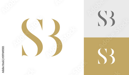 Letter SB initial monogram logo design