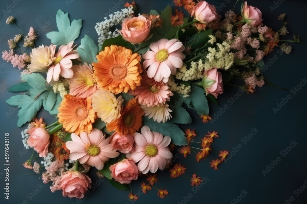 Composition of spring flowers and the inscription Happy Mother's Day. Composition of spring flowers and the inscription Happy Mother's Day.