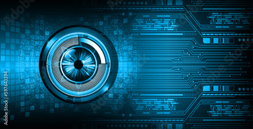 eye cyber circuit future technology concept background