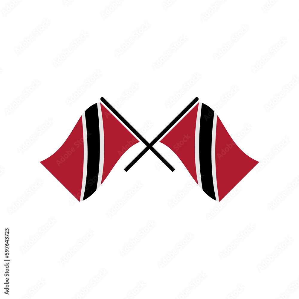 Trinidad flags icon set, Trinidad independence day icon set vector sign symbol