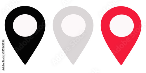 Free Download Map markers icon isolated on white background. Point of location symbol. - GFXLoad